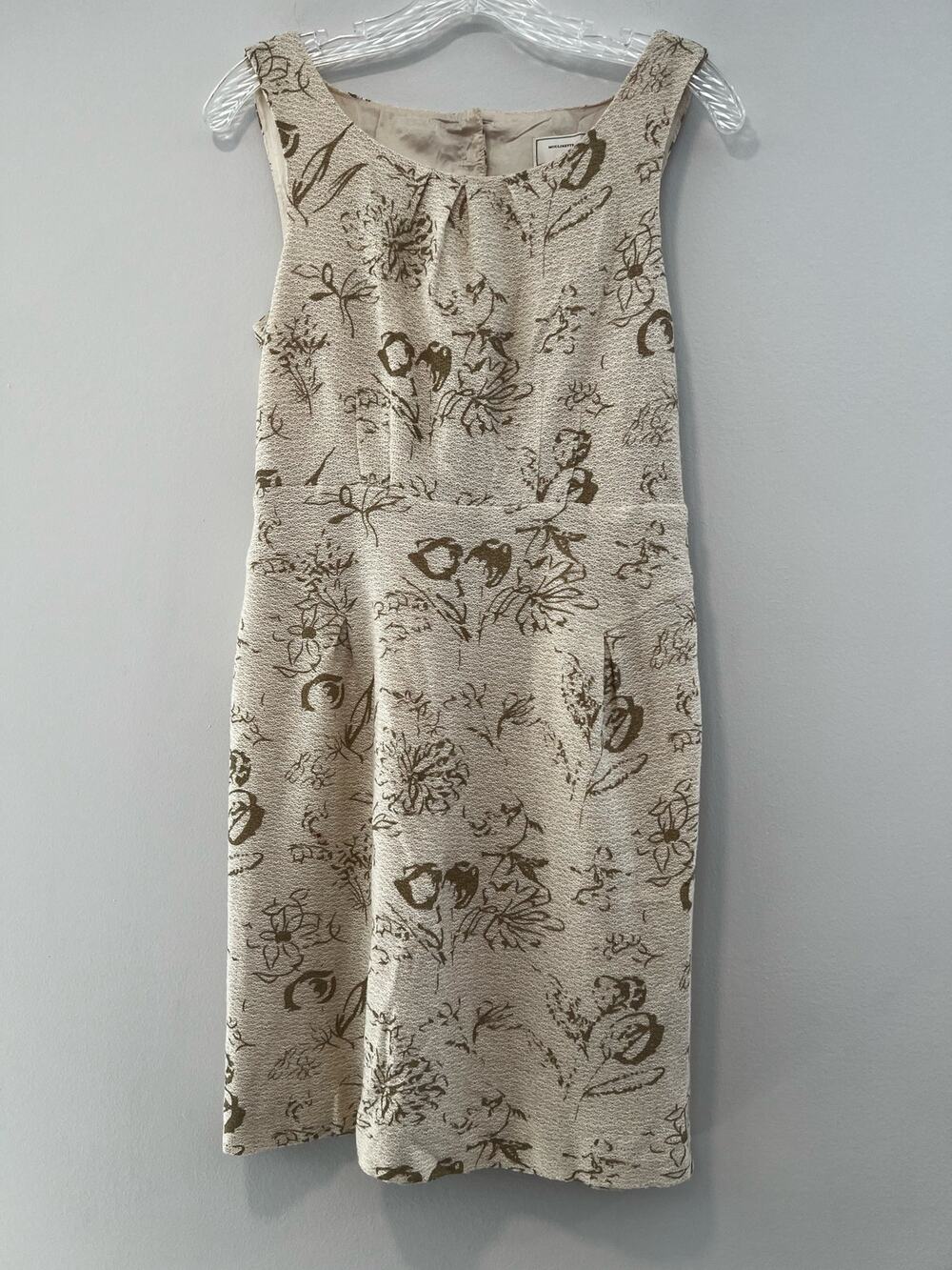 Moulinette Soeurs Sleeveless Sheath Dress Tan Gold Size 4